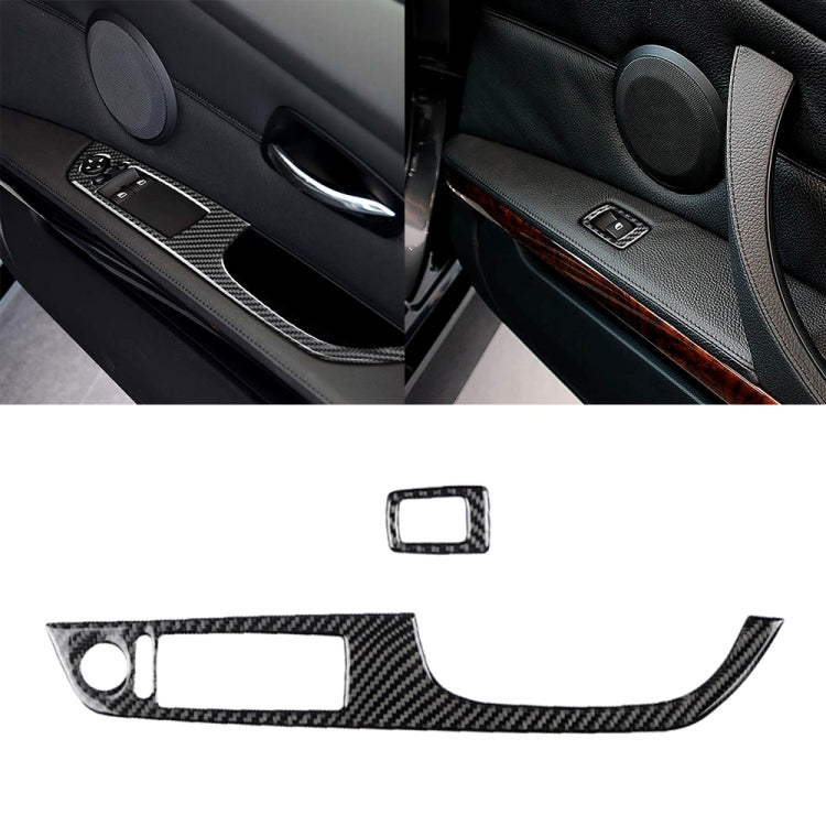 2 in 1 Carbon Fiber Car Right Driving Lifting Panel Decorative Sticker for BMW E92 2005-2012, For BMW
