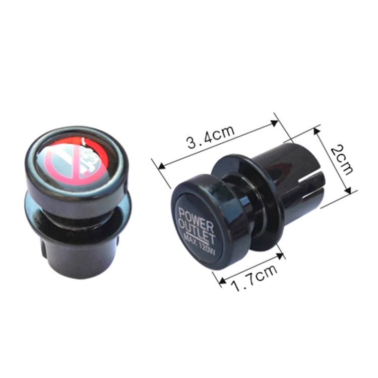 2 PCS / Set Car Cigarette Lighter Dust Cover Plug, Car Cigarette Lighter Dust Cover