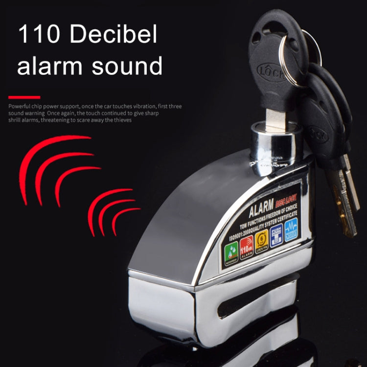 Motorcycles / Bicycle Anti-theft Lock Alarm Disc Brakes Lock with Cable and Bag