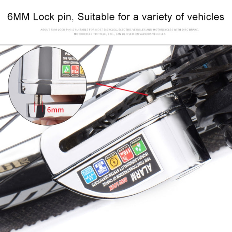 Motorcycles / Bicycle Anti-theft Lock Alarm Disc Brakes Lock with Cable and Bag