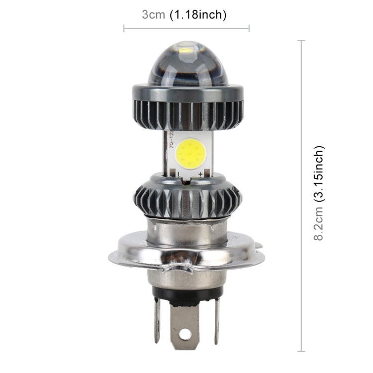 H4 DC9-18V / 4.7W (H)2.2W(L) / 6000K / 500LM Motorcycle LED Headlight with COB Lamp Beads, H4
