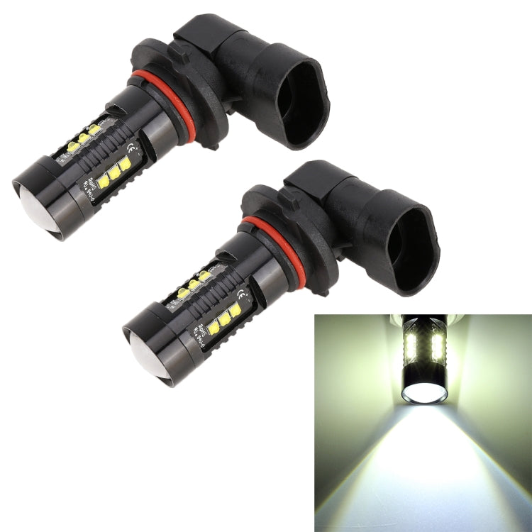 قطعتان من مصابيح الضباب للسيارة 9005 / 9006 DC12V 4.3 واط 6000 كلفن 500 لومن مع 12 مصباح LED SMD-2525، 9005 / 9006