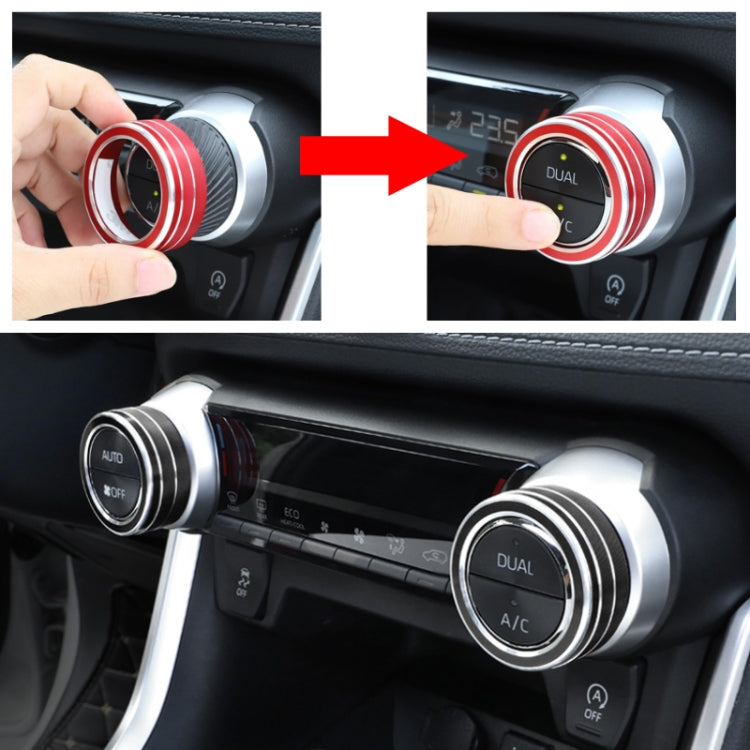 2 PCS Car Aluminum Alloy Air Conditioner Knob Case for Toyota RAV4 / Wildlander, For Toyota RAV4 / Wildlander (Black), For Toyota RAV4 / Wildlander (Blue), For Toyota RAV4 / Wildlander (Red)