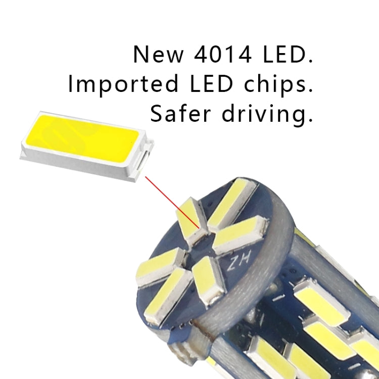 10 قطع T10 DC12V / 3W / 6000K / 180LM أضواء LED لفك تشفير Canbus للسيارة مع 30 مصباح LED SMD-4041، T10 DC12V / 3W
