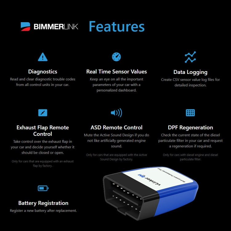 Vgate VLINKER BM V2.2 Bluetooth 3.0 Android Phone Car OBD Fault Diagnosis Detector, BM V2.2 Bluetooth 3.0
