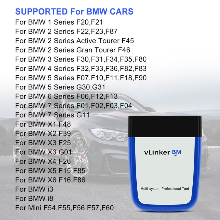 Vgate VLINKER BM V2.2 Bluetooth 3.0 Android Phone Car OBD Fault Diagnosis Detector, BM V2.2 Bluetooth 3.0