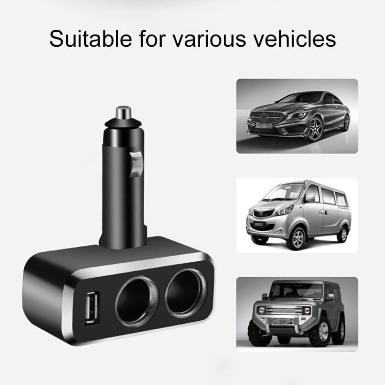 شونوي SD-1909 شاحن سيارة 2 في 1 بمنفذ USB، 80 واط، 0.8 أمبير، دوران حر 90 درجة، ولاعة سجائر، SD-1909 (أسود)، SD-1909