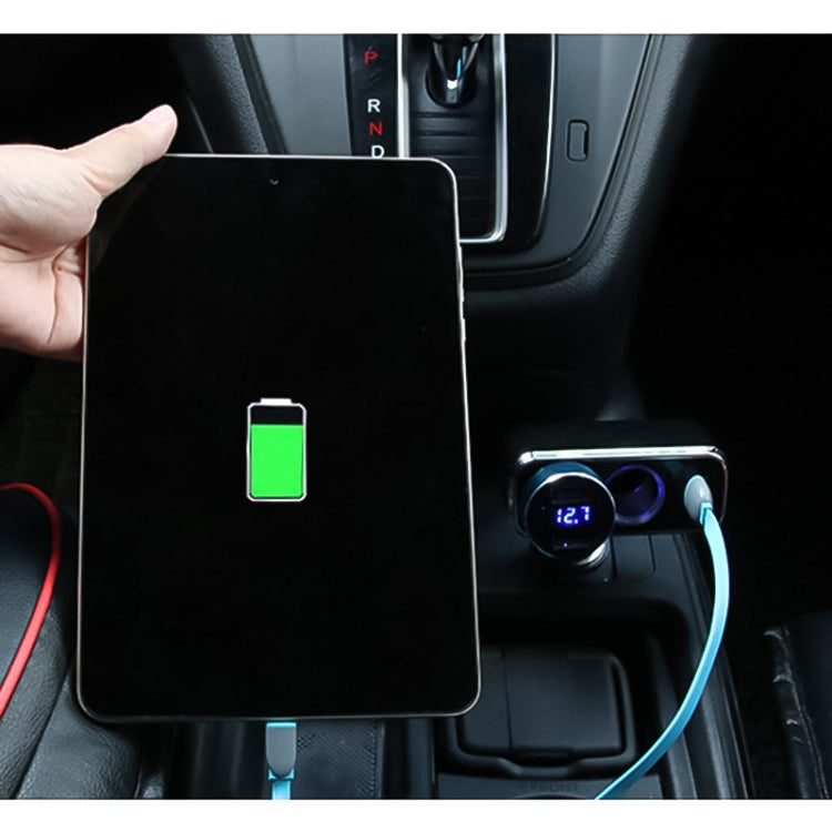 شونوي SD-1909 شاحن سيارة 2 في 1 بمنفذ USB، 80 واط، 0.8 أمبير، دوران حر 90 درجة، ولاعة سجائر، SD-1909 (أسود)، SD-1909