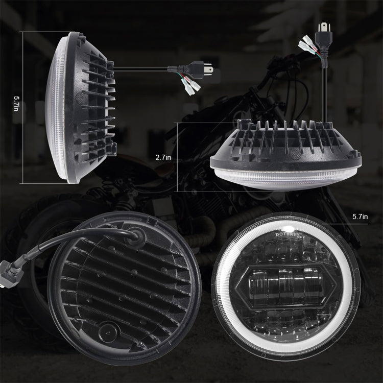 Motorcycle Crystal 5.75 inch LED Headlight Modification Accessories, Crystal