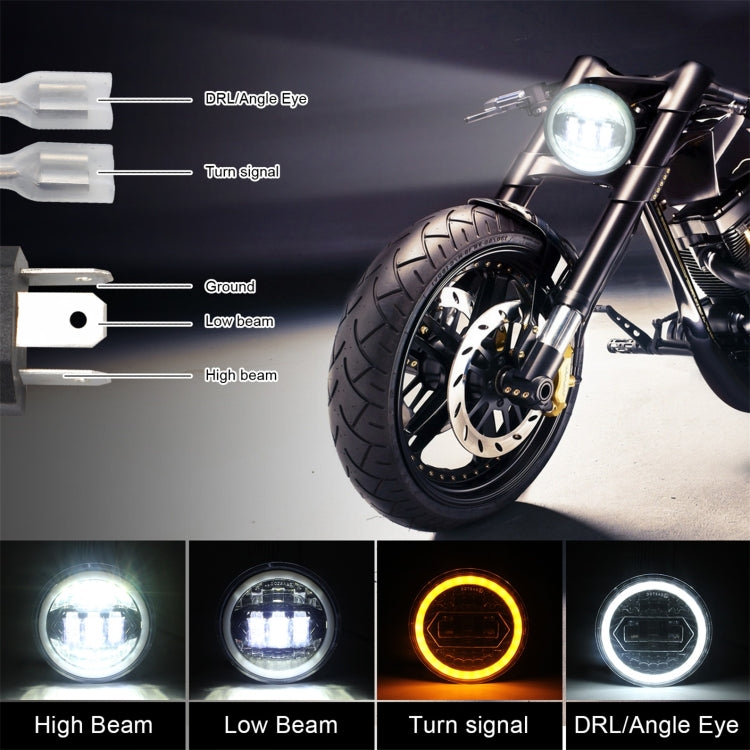 Motorcycle Crystal 5.75 inch LED Headlight Modification Accessories, Crystal