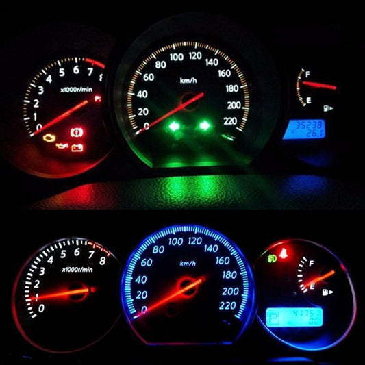 10 PCS B8.3 0.2W DC12V Wedge Instrument Panel COB LED Light Dashboard Gauge Cluster Indicator Lamp Bulb, B8.3 (Blue Light), B8.3 (Green Light), B8.3 (Red Light), B8.3 (White Light), B8.3 (Yellow Light)