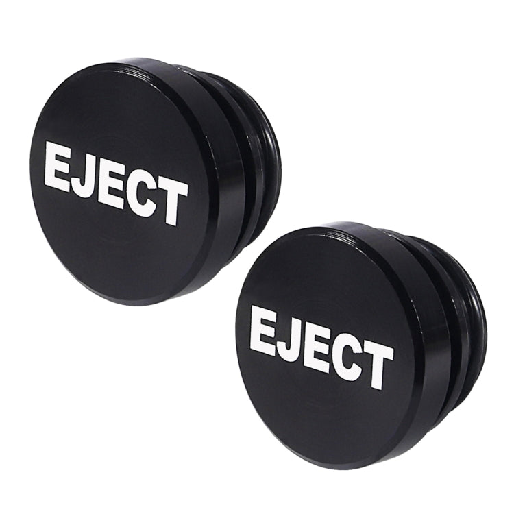 2 PCS Car / Motorcycle EJECT Letter Metal Cigarette Lighter Dust Cover, EJECT (Black), EJECT (Red)