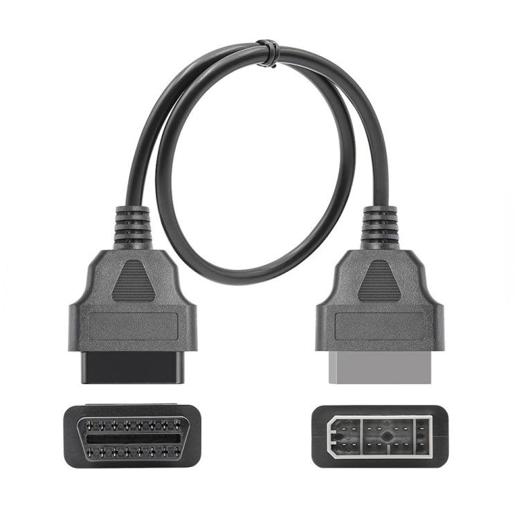 كابل تحويل OBD2 للسيارة من 14 سنًا إلى 16 سنًا، كابل محول تشخيص OBDII لسيارات نيسان، من 14 سنًا إلى 16 سنًا لسيارات نيسان