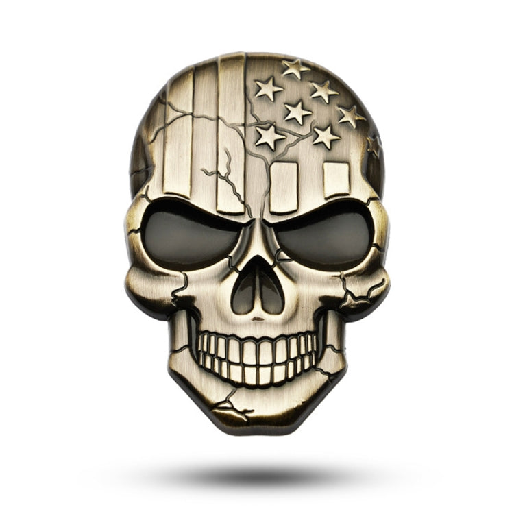 Three-dimensional Devil Skull Metal Plating Car Sticker, Black, Gun Metal, Plating Bronze, Red, Silver