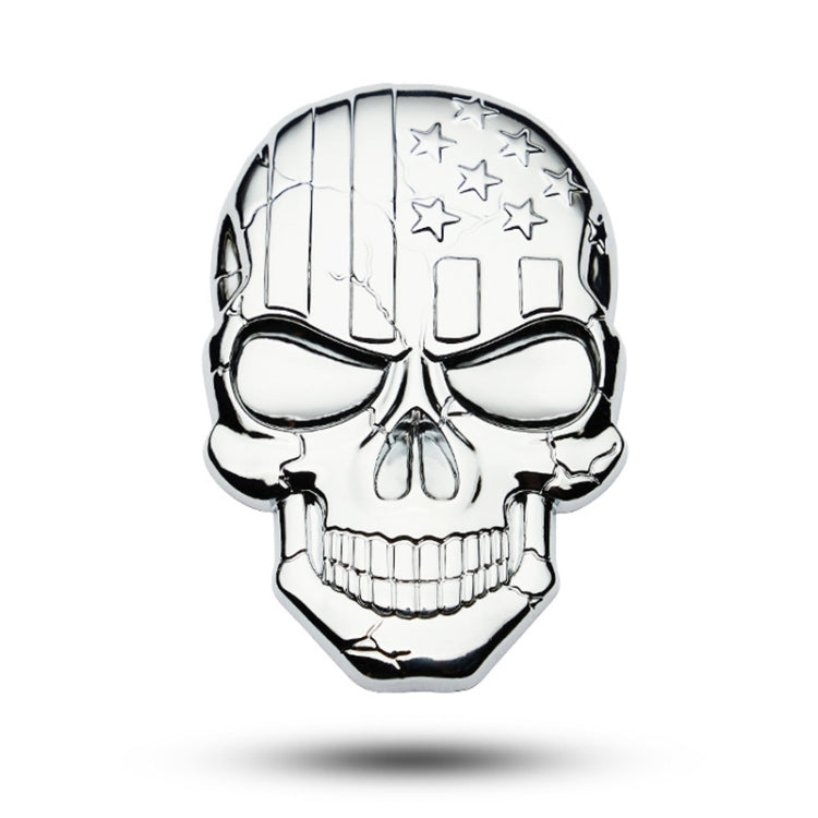 Three-dimensional Devil Skull Metal Plating Car Sticker, Black, Gun Metal, Plating Bronze, Red, Silver