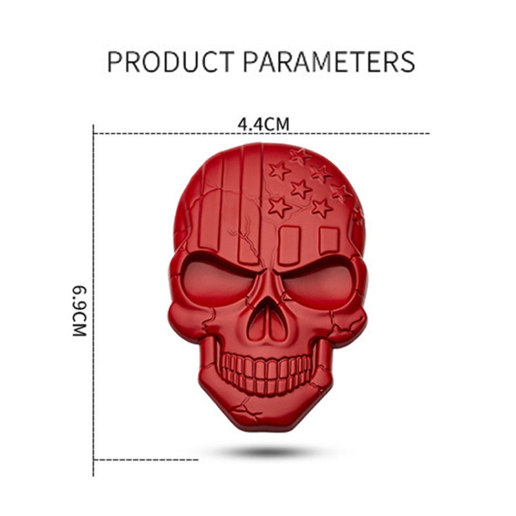 Three-dimensional Devil Skull Metal Plating Car Sticker, Black, Gun Metal, Plating Bronze, Red, Silver