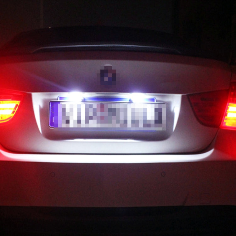 زوج واحد من مصابيح لوحة ترخيص السيارة/الدراجة النارية DC12V 0.4W 3 LED SMD-5630، طول الكابل: 27 سم، DC12V 0.4W
