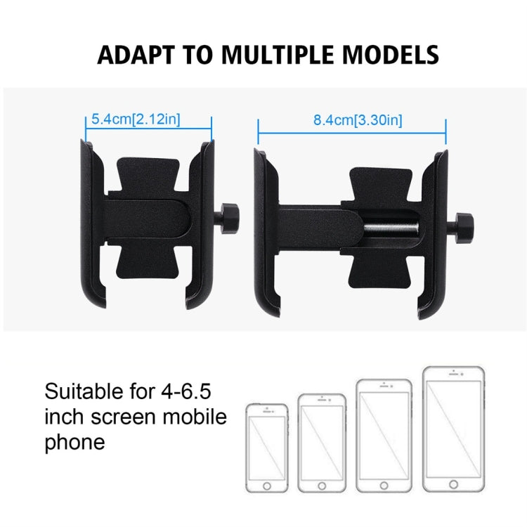 Motorcycle Aluminium Alloy Mobile Phone Holder Bracket, Handlebar Version, Handlebar