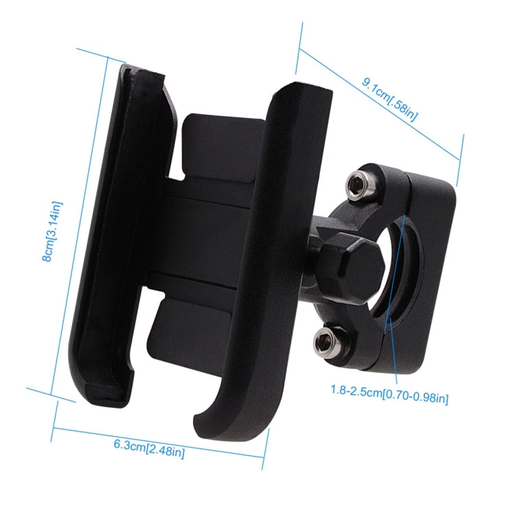Motorcycle Aluminium Alloy Mobile Phone Holder Bracket, Handlebar Version, Handlebar