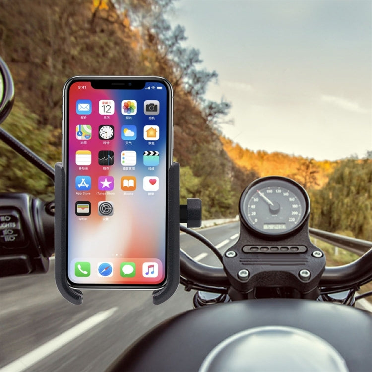 Motorcycle Aluminium Alloy Mobile Phone Holder Bracket, Handlebar Version, Handlebar