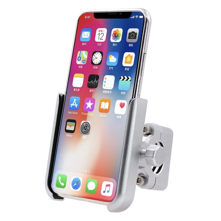 Motorcycle Aluminium Alloy Mobile Phone Holder Bracket, Handlebar Version, Handlebar