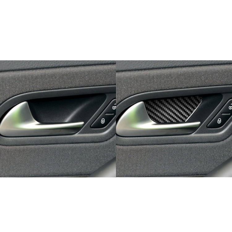 2 PCS / Set Carbon Fiber Car Inner Door Bowl Decorative Sticker for Volkswagen Scirocco 2009-2016,Left and Right Drive Universal, Inner Door Bowl