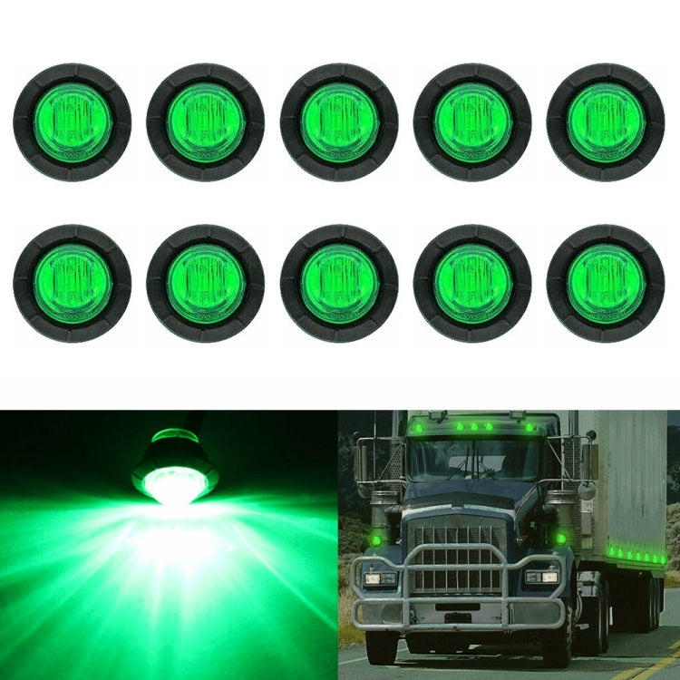 10 PCS MK-009 3/4 inch Car / Truck 3LEDs Side Marker Indicator Lights Bulb Lamp, MK-009(Red Light), MK-009(White Light), MK-009(Yellow Light), MK-009(Green Light)