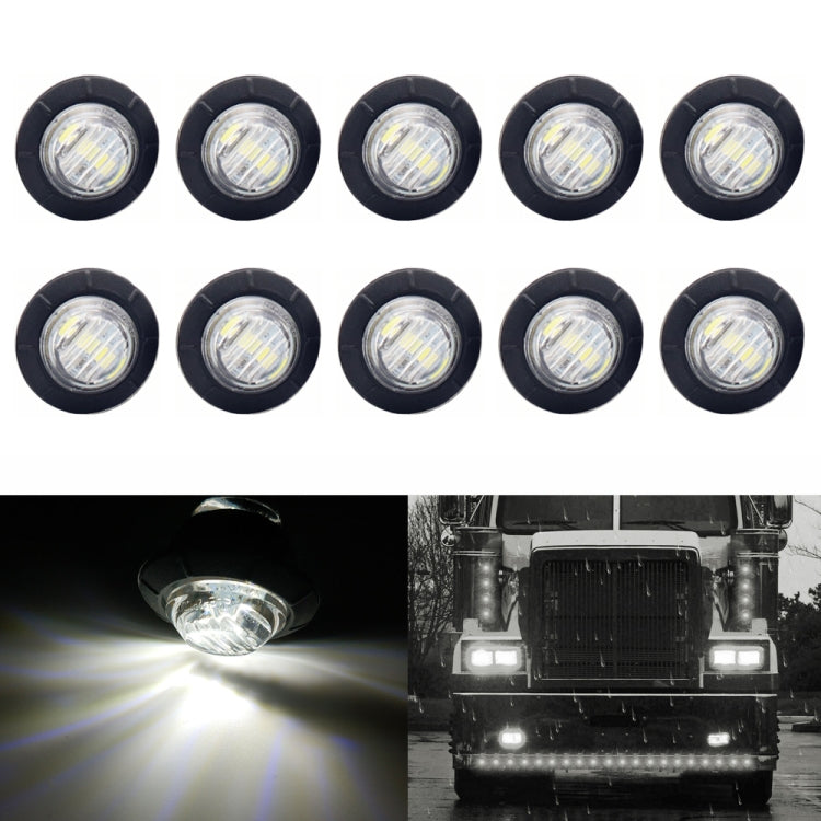 10 PCS MK-009 3/4 inch Car / Truck 3LEDs Side Marker Indicator Lights Bulb Lamp, MK-009(Red Light), MK-009(White Light), MK-009(Yellow Light), MK-009(Green Light)