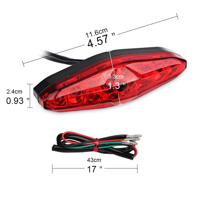 قطعتان من مصباح الفرامل LED للدراجات النارية KC-WD-NEW-3X، مصباح تشغيل، KC-WD-NEW-3X