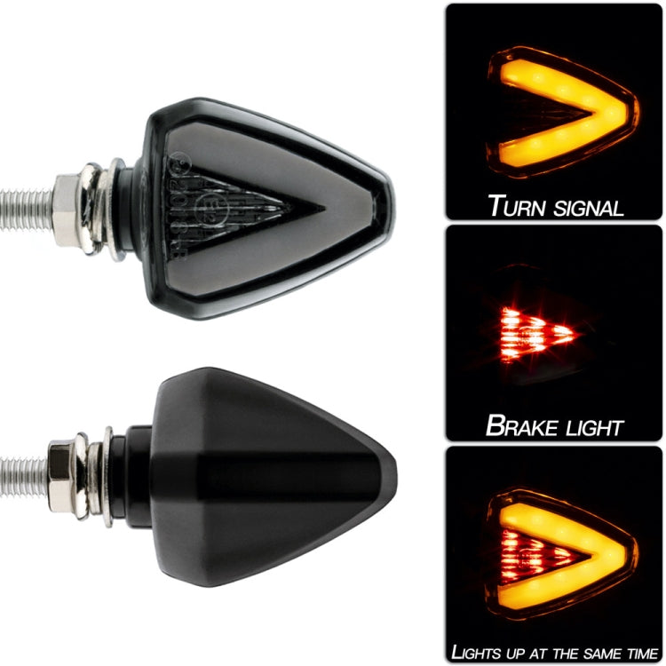 قطعتان KC018A من مصابيح إشارة الانعطاف LED ثنائية اللون على شكل حرف V للدراجة النارية، KC018A