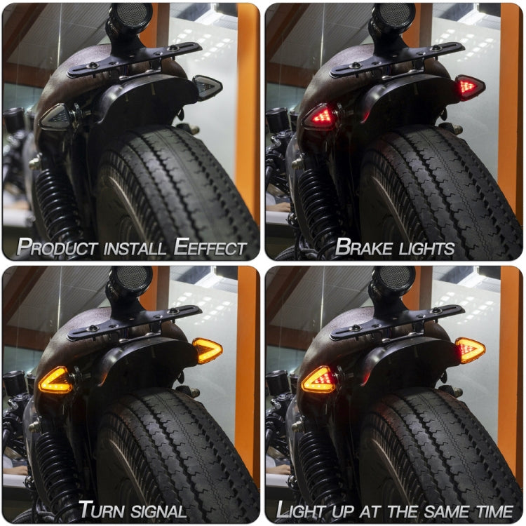 قطعتان KC018A من مصابيح إشارة الانعطاف LED ثنائية اللون على شكل حرف V للدراجة النارية، KC018A