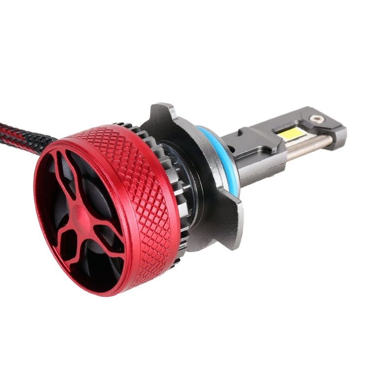 زوج واحد من مصابيح LED الأمامية للسيارة 9012 DC12V 65W 6000K 6500LM، 9012