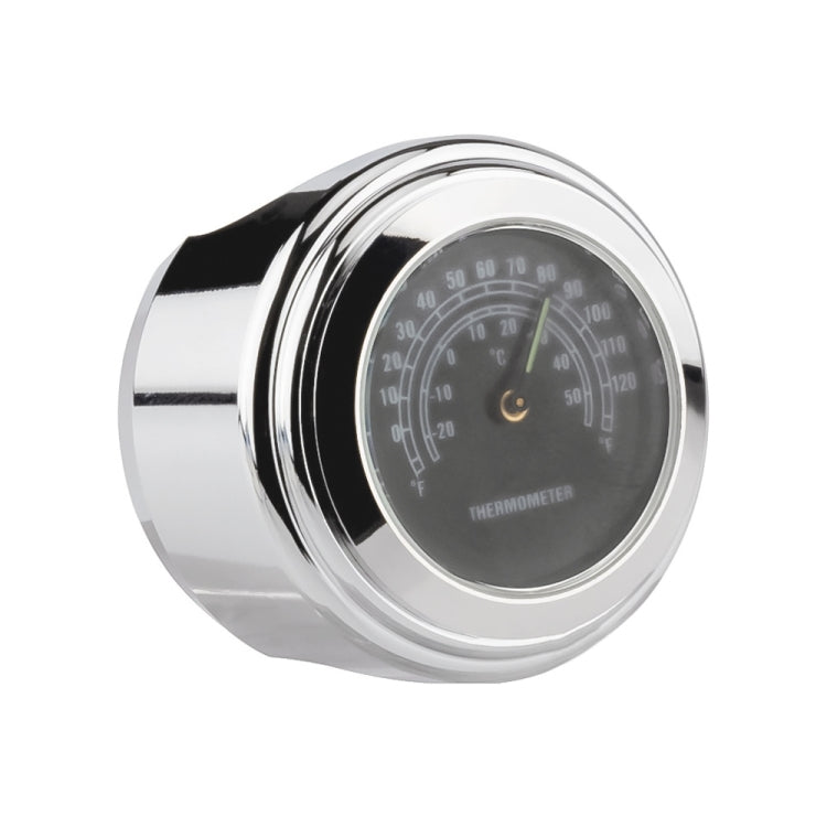 2 PCS Motorcycle 22-25mm Handlebar Thermometer, Thermometer (Black), Thermometer (White)