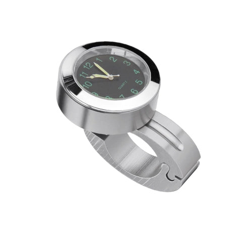 Motorcycle 22-25mm Handlebar Clock Quartz Watch with Lock, Quartz Watch (Black), Quartz Watch (Silver)