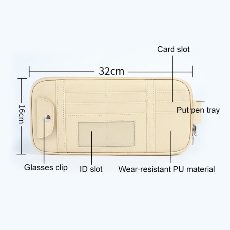 Universal Car Multi-functional Sun Visor Card Clip Bags Glasses Bill Clip Holder, Universal Grey