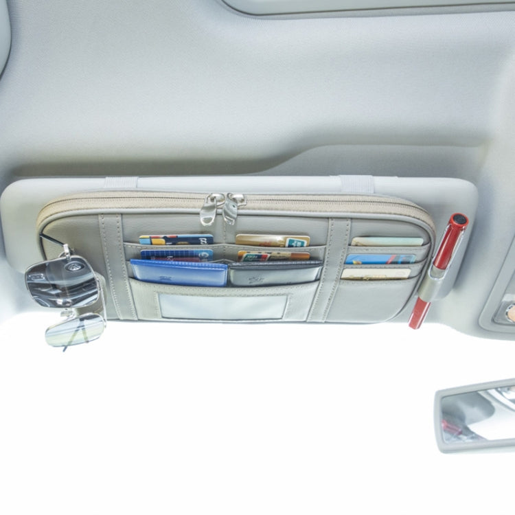 Universal Car Multi-functional Sun Visor Card Clip Bags Glasses Bill Clip Holder, Universal Grey