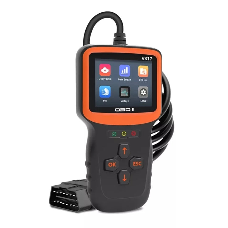 جهاز كشف أعطال السيارات V317 OBD2 ELM327 قارئ رموز الماسح الضوئي، V317