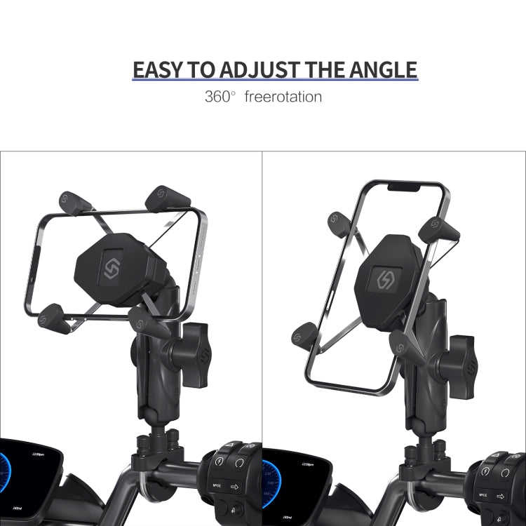 ZH-1558A1 Motorcycle Handlebar X-shape Aluminum Alloy Phone Holder, ZH-1558A1