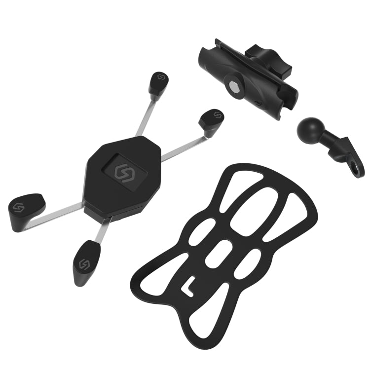 ZH-1558B1 Motorcycle Rear Mirror X-shape Aluminum Alloy Phone Holder, ZH-1558B1