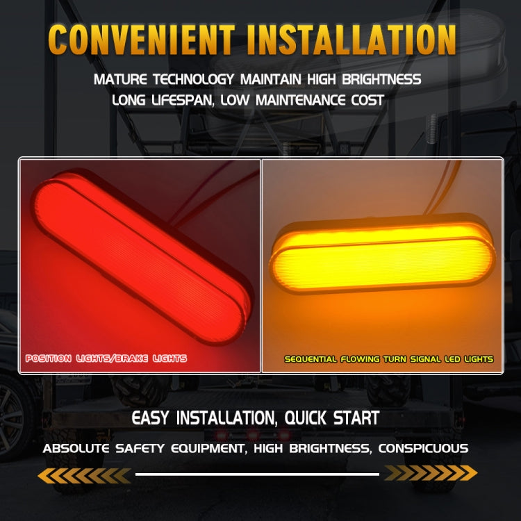 1 Pair Double Color Brake Light Turn Signal Light, Double Color