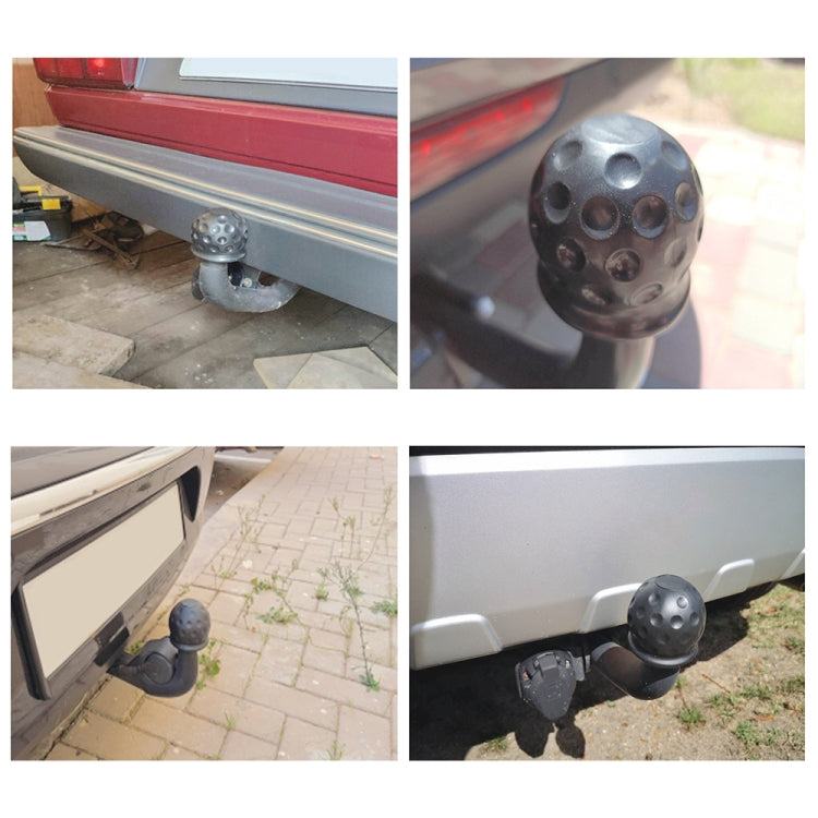2 in 1 / Set Car Truck Tow Ball Cover Cap Towing Hitch Trailer Towball Protection, 2 in 1