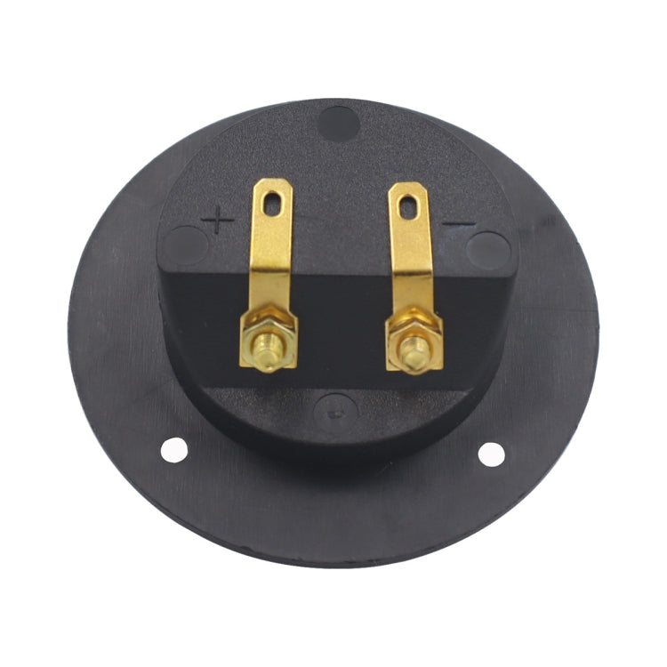 2 in 1 / Set Car Double Binding Round Gold Plate Push Spring Loaded Jacks Speaker Box, 2 in 1 / Set
