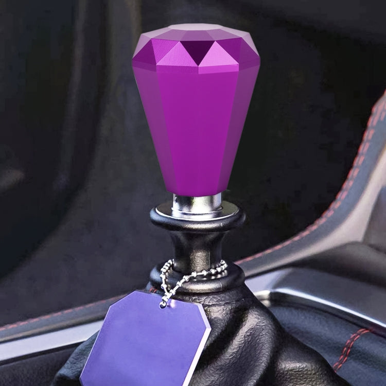 Universal Car Diamond Shape Metal Gear Shift Knob, Black, Blue, Purple, Red, Silver