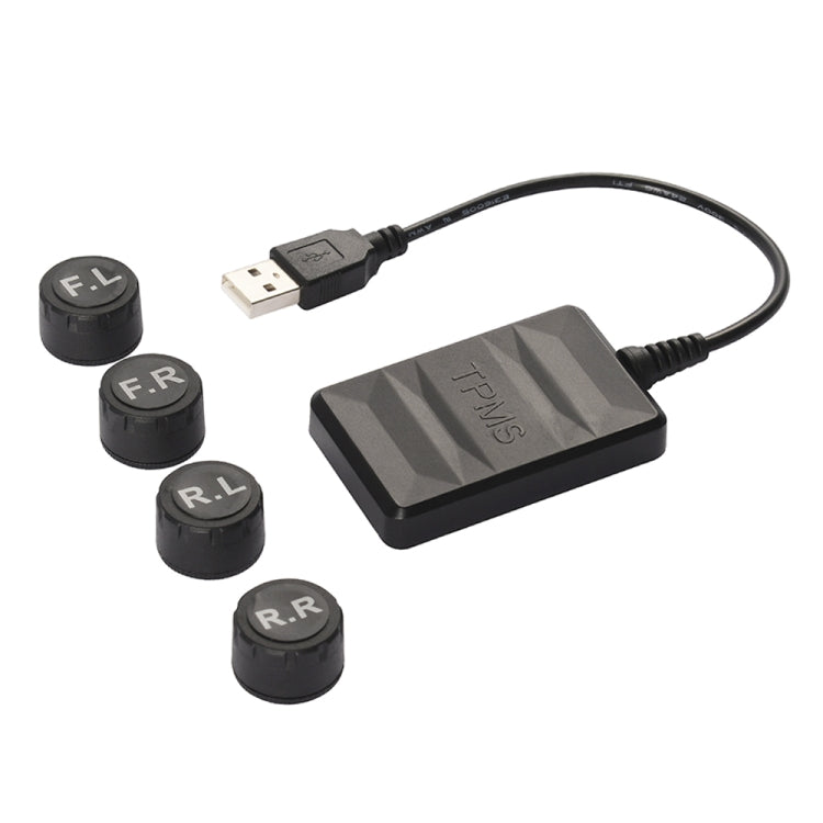 USB TPMS Tire Pressure Monitoring System Android with External Sensor for Car Radio DVD Player, with External Sensor