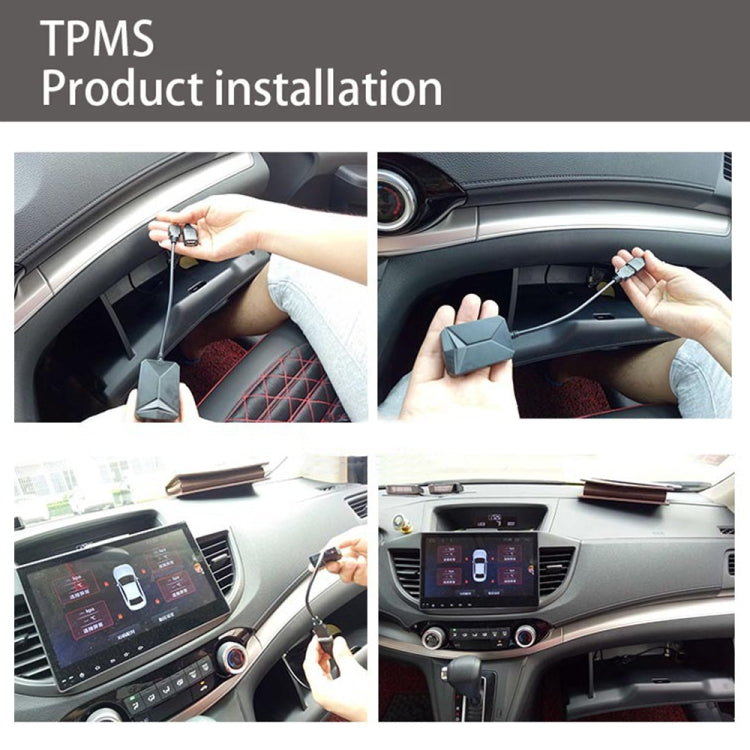 USB TPMS Tire Pressure Monitoring System Android with External Sensor for Car Radio DVD Player, with External Sensor