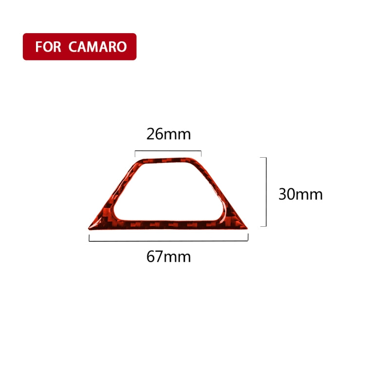 Car Carbon Fiber Warning Light Decorative Sticker for Chevrolet Camaro 2017-2019, Left and Right Drive Universal, Warning Light