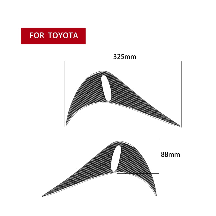 قطعتان/مجموعة من ملصقات تزيين حاجب مصباح السيارة الخلفي من ألياف الكربون لسيارة تويوتا GT86 / سوبارو BRZ 2012-2016، إصدار الغراء المتساقط، لسيارة تويوتا GT86 2012-2016، الجزء الخلفي