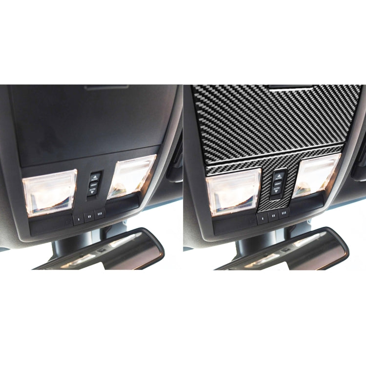 2 PCS / Set Carbon Fiber Car Reading Light Panel Decorative Sticker for Dodge Challenger 2015 to Now, Left Driving, Reading Light Panel