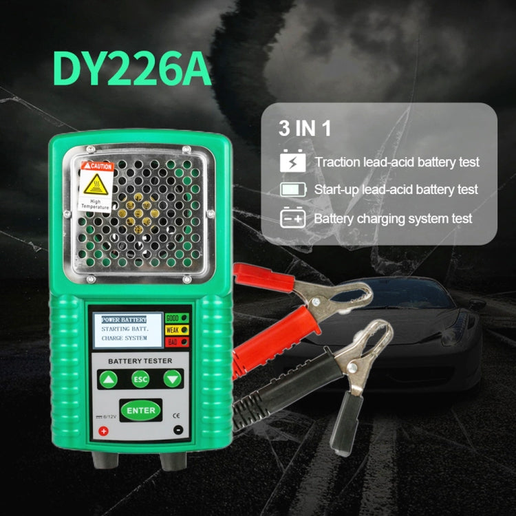 جهاز اختبار سعة شحن البطارية الرقمي 3 في 1 من DUOYI DY226A، لقياس حمل CCA، DY226A