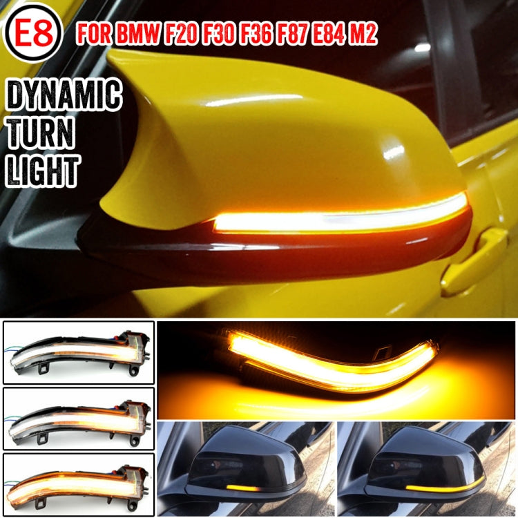 زوج واحد من مصابيح إشارة الانعطاف الديناميكية LED لسيارة BMW الفئة الثالثة F20، وميض مرآة الرؤية الخلفية، وميض مائي لسيارة BMW الفئة الثالثة F20 (شفاف)، لسيارة BMW الفئة الثالثة F20 (أسود شفاف)